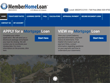 Tablet Screenshot of memberhomeloan.com